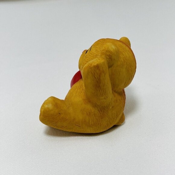 Vintage Figurine Bear With Me 2” Love Red Heart Forgive Sorry Apology Patience - Picture 3 of 9